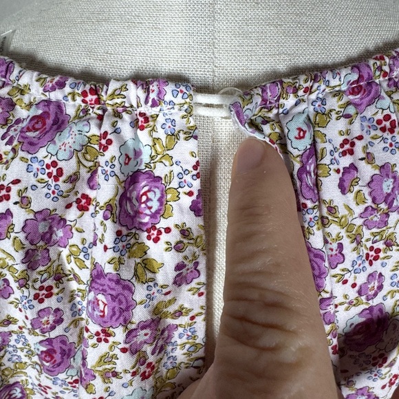 Hyacinth House Tuckernuck White Purple Floral Tiered Cotton Mini Dress Sz XL - Picture 8 of 12